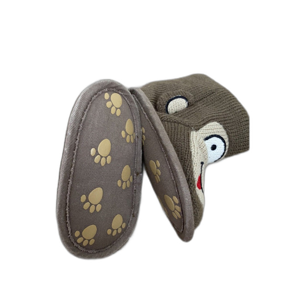 M&S Baby 12-18m Monkey Slippers with Non-slip treads - Picture 3 of 6